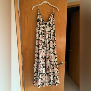 Abercrombie & Fitch Floral Linen Maxi Dress